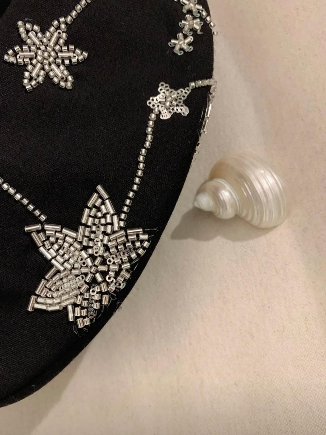 【003】Constellation Crescent Beaded Shoulder Bag