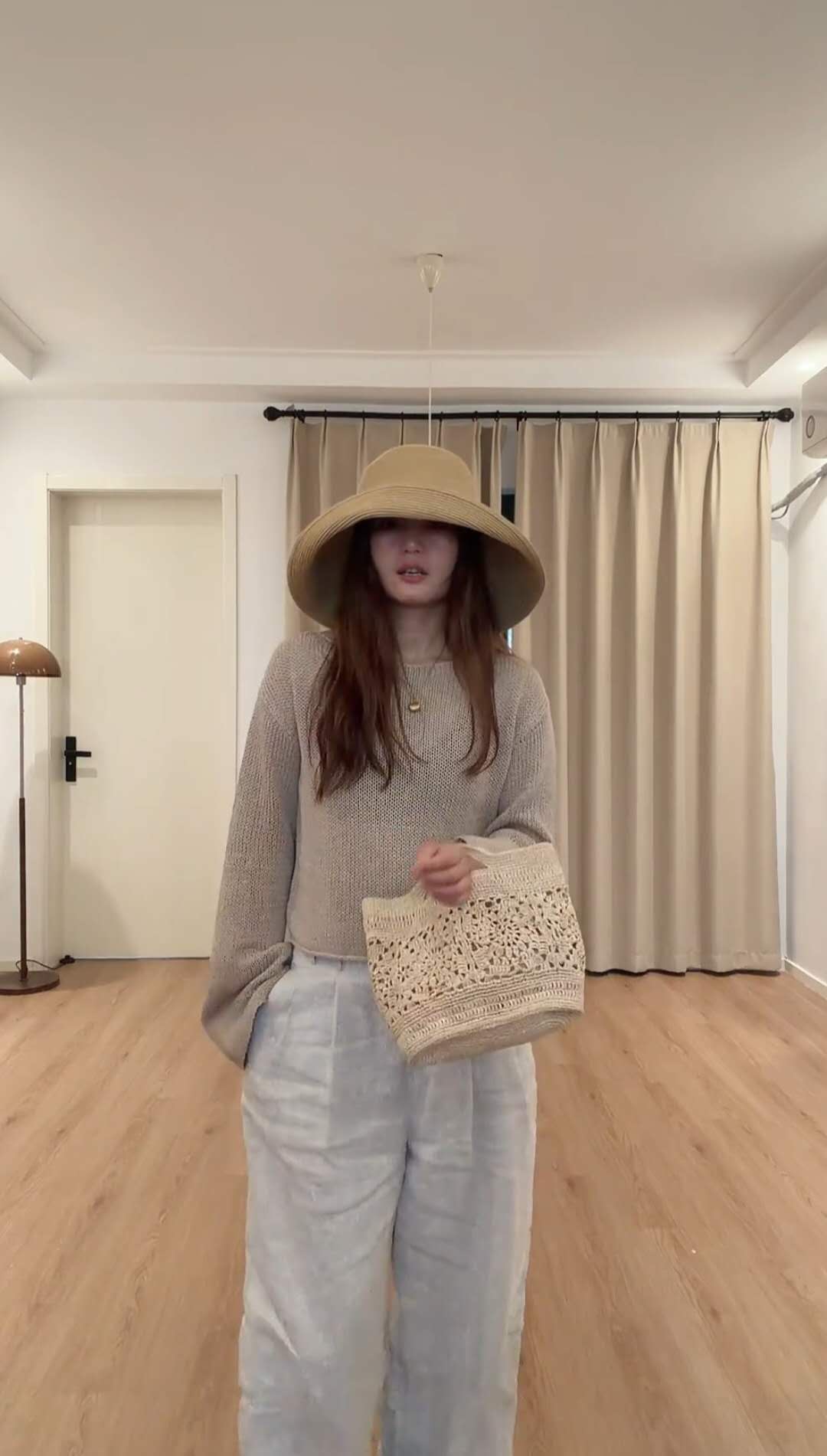 【049】Handwoven Raffia Straw Bag- Summer Beach Tote