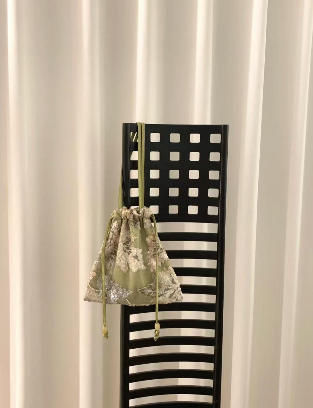 Aqua Green Beaded Lace Tote – Tie-Dye Appliqué & Sequin Embroidery Handbag – Rusty Rose Elegant Hand bag Shoulder Bag| Dusty Rose