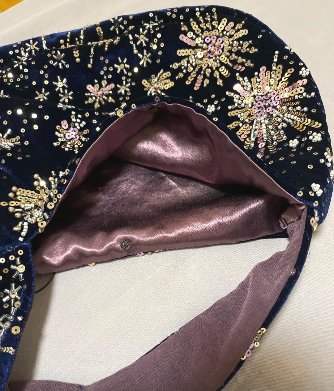 Velvet Blue Handmade Shoulder bag Banquet Bag Party Bag Wedding Bag| Dusty Rose
