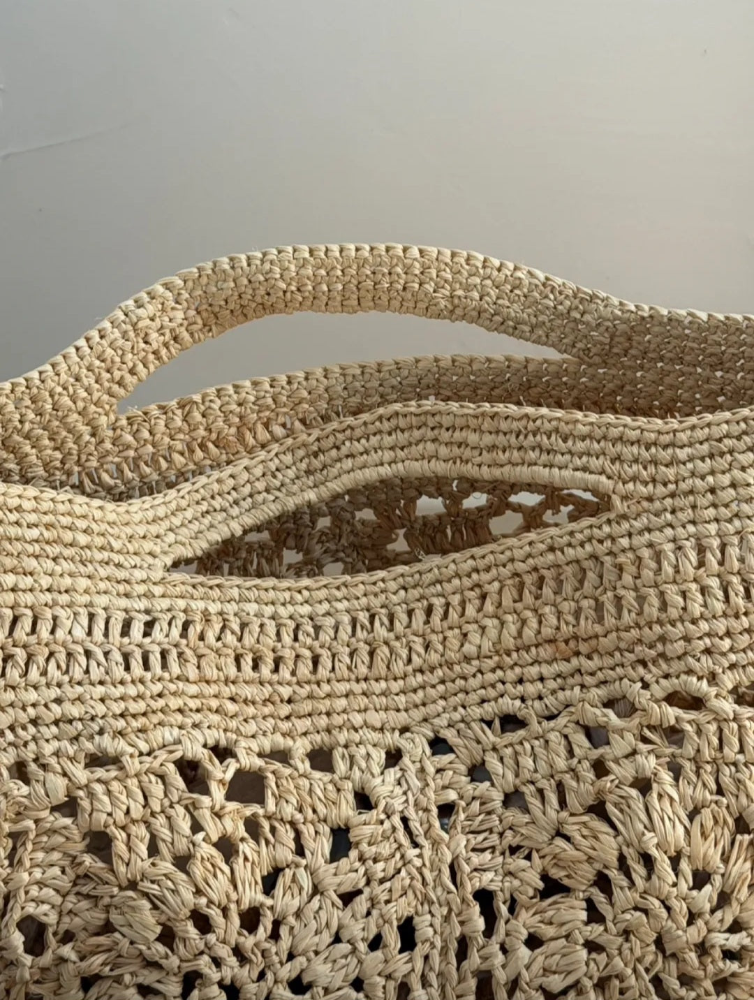 【049】Handwoven Raffia Straw Bag- Summer Beach Tote