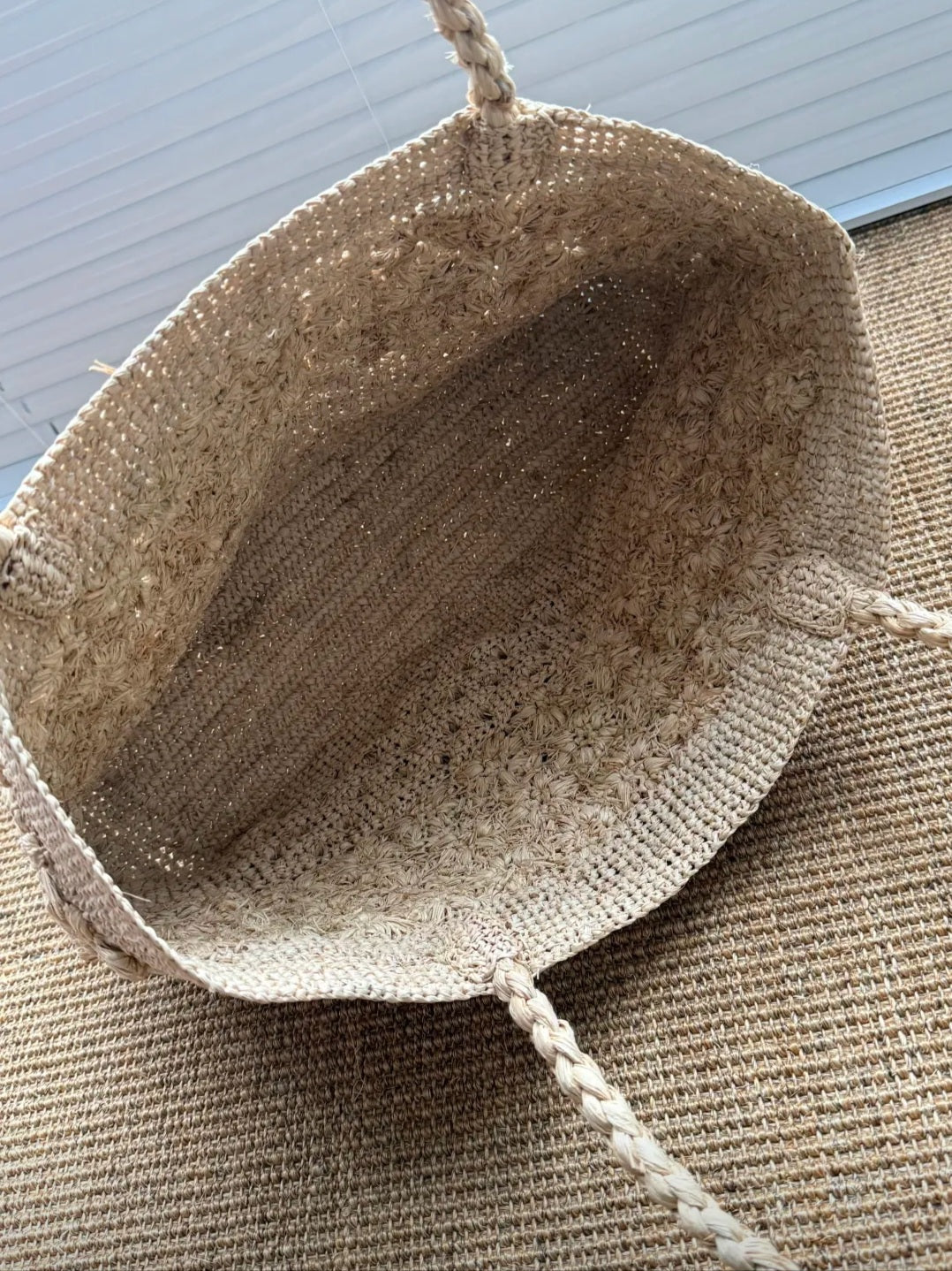 【051】Large Raffia Tote Bag - Handmade Summer Shoulder Bag - Vacation Tote Gift for Her