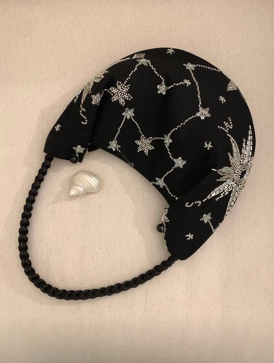 【003】Constellation Crescent Beaded Shoulder Bag