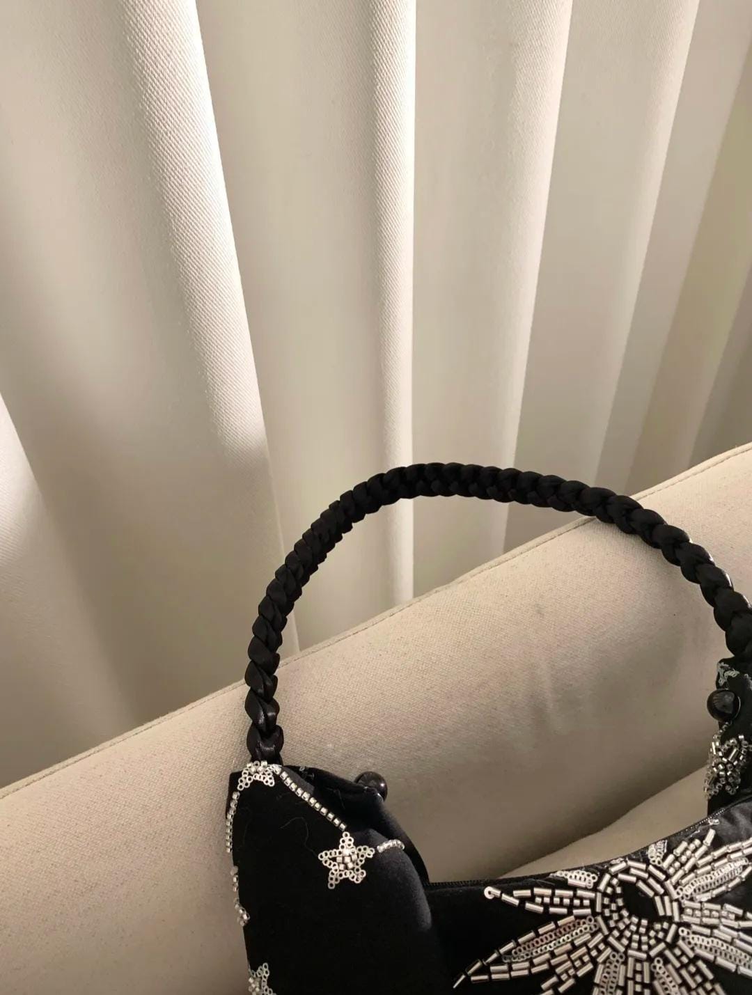 【003】Constellation Crescent Beaded Shoulder Bag