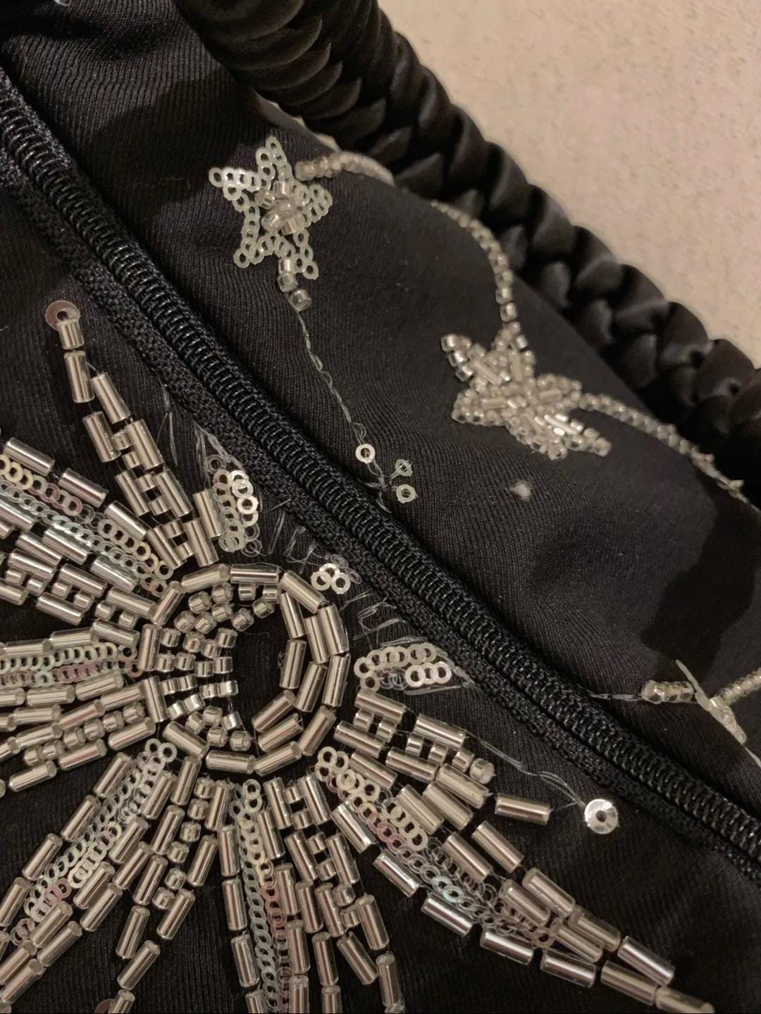 【003】Constellation Crescent Beaded Shoulder Bag